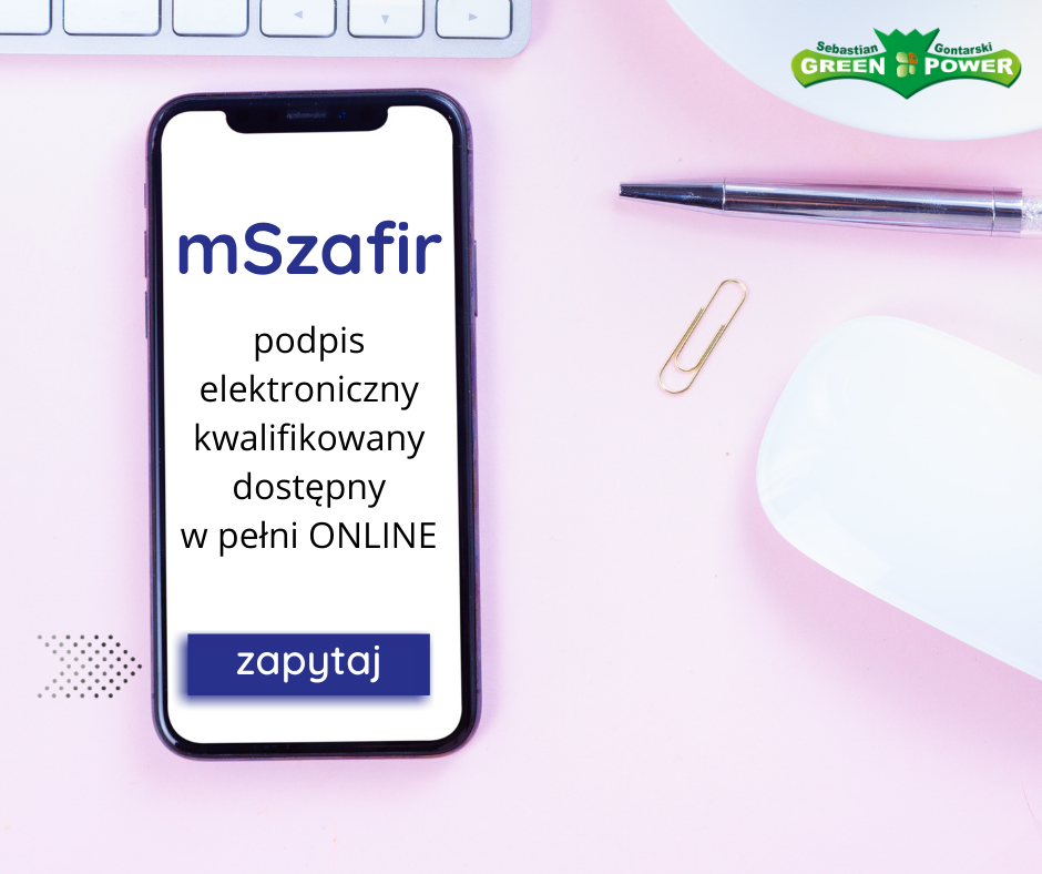 Informacja o mSZAFIR - podpis elektroniczny dostępny drogą ONLINE